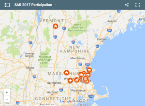 Map of businesses, schools, community groups, and organizations that are participating in the campaign. photo credit: YW Boston